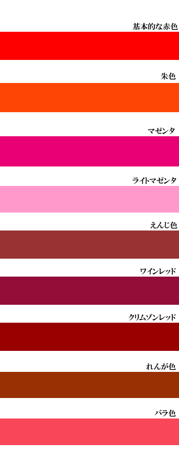 紅色 - JapaneseClass.jp